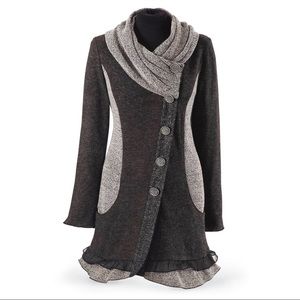 The Pyramid Collection romantic sweater coat - L